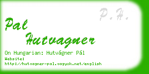 pal hutvagner business card