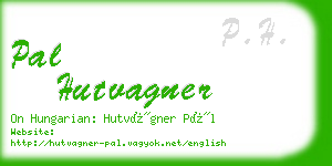 pal hutvagner business card